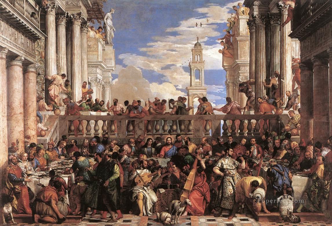 Las bodas de Caná Renacimiento Paolo Veronese Pintura al óleo